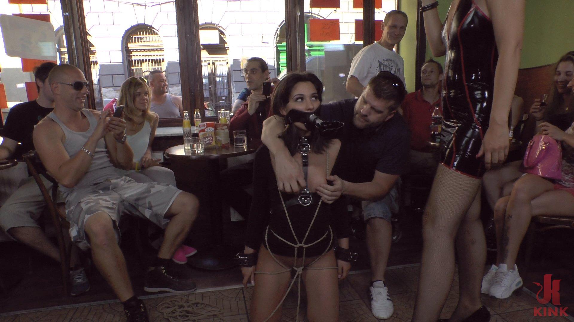 Photo number 14 from Bella Beretta's Teen Pussy gets Publicly Pounded shot for Public Disgrace on Kink.com. Featuring Fetish Liza, Bella Beretta and John Strong in hardcore BDSM & Fetish porn.