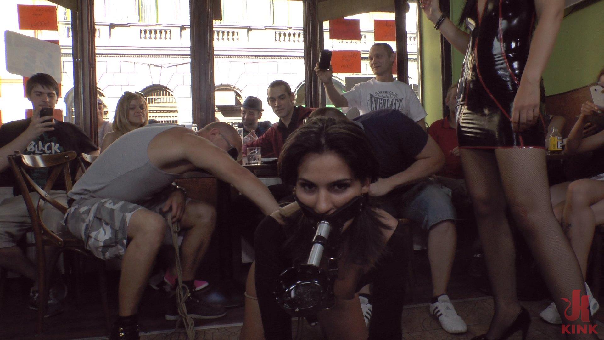 Photo number 4 from Bella Beretta's Teen Pussy gets Publicly Pounded shot for Public Disgrace on Kink.com. Featuring Fetish Liza, Bella Beretta and John Strong in hardcore BDSM & Fetish porn.