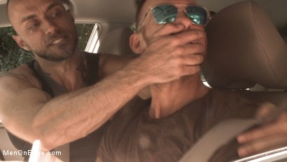 Photo number 1 from Ripped stud with a big cock carjacked and edged in the wilderness shot for Men On Edge on Kink.com. Featuring Damien Michaels in hardcore BDSM & Fetish porn.