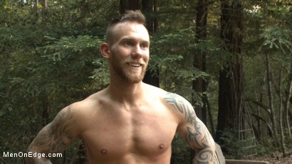 Photo number 14 from Ripped stud with a big cock carjacked and edged in the wilderness shot for Men On Edge on Kink.com. Featuring Damien Michaels in hardcore BDSM & Fetish porn.