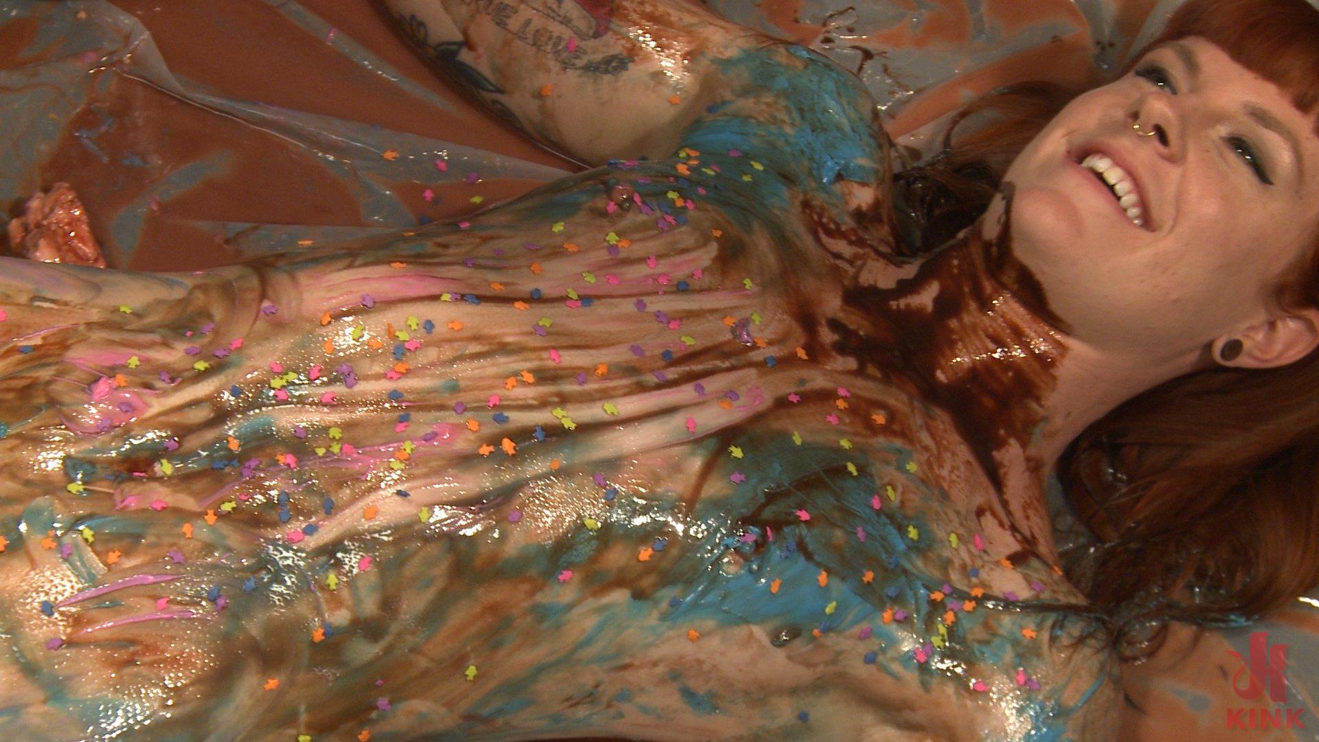 Photo number 3 from Sploshing: Sexy Sensation with Food for Play and Pain shot for Kink University on Kink.com. Featuring Barbary Rose, Elizabeth Thorn and Mistress Shae Flanigan in hardcore BDSM & Fetish porn.