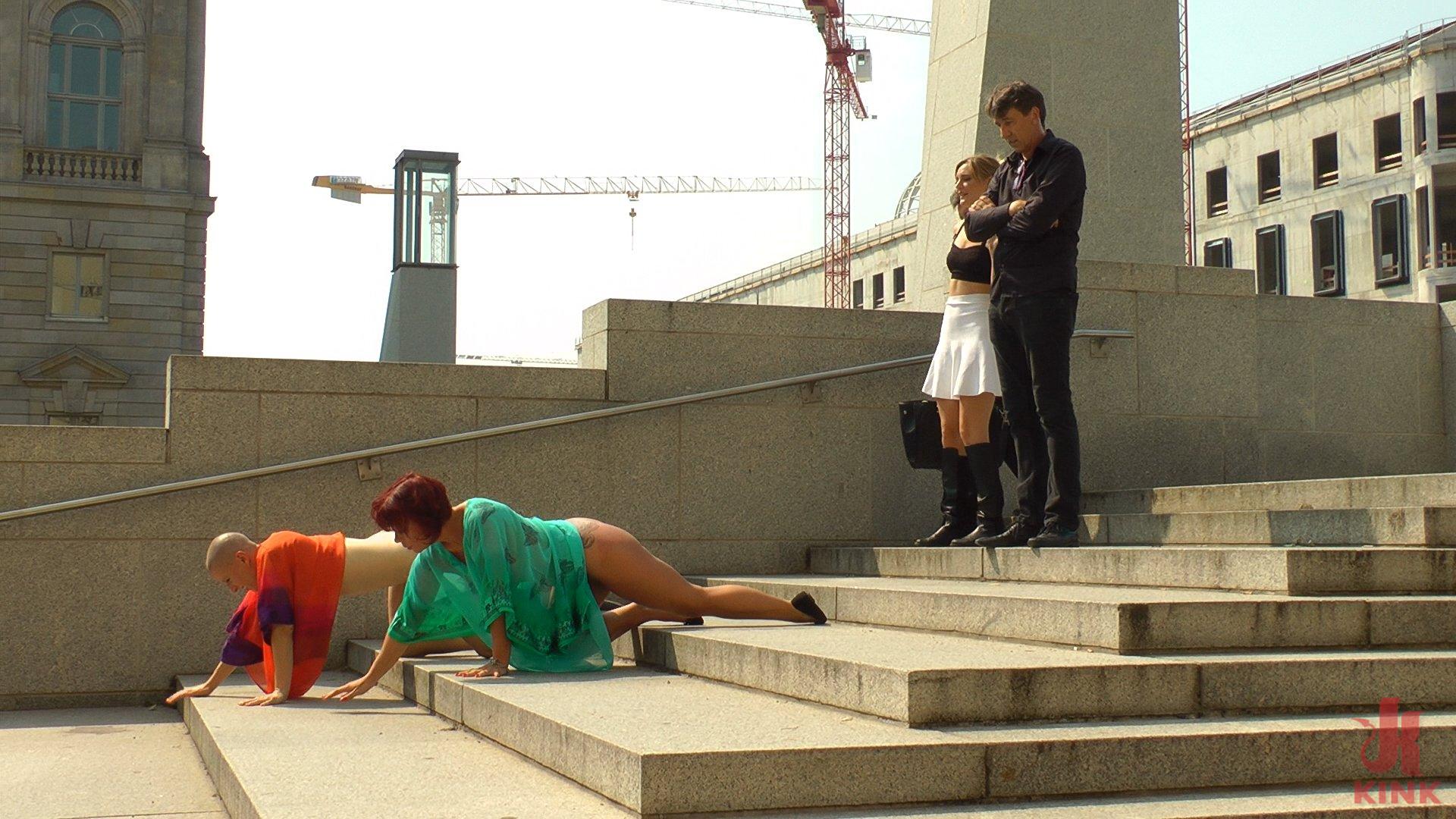 Photo number 2 from Two Berlin Freaks Get an Intense Public Shaming and Fucking shot for Public Disgrace on Kink.com. Featuring Mona Wales, Conny Dachs, Steve Holmes, Mad Kate and Jolyne Joy in hardcore BDSM & Fetish porn.
