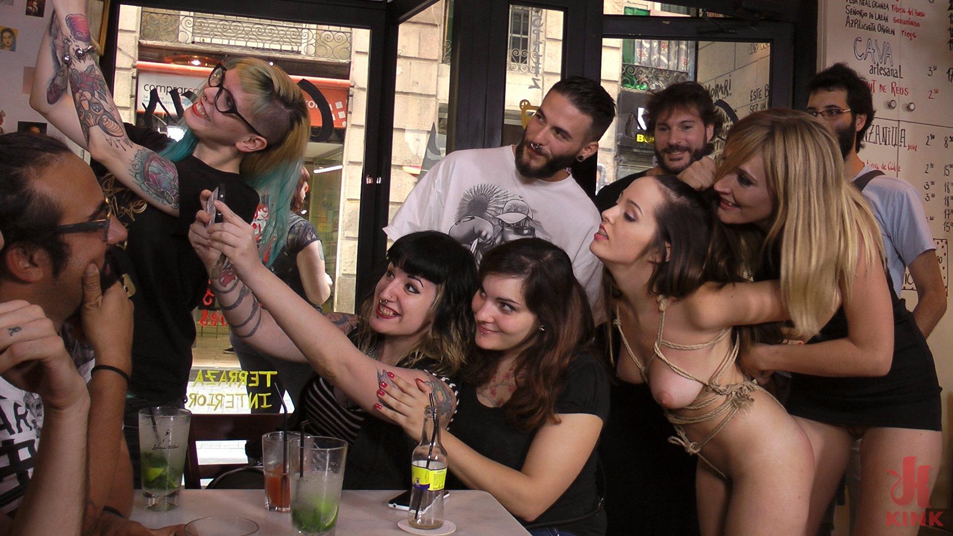 Photo number 3 from Wiggly Little Bitch Needs To Be Held Down And Humiliated shot for Public Disgrace on Kink.com. Featuring Mona Wales, Nati Mellow and Miguel Zayas in hardcore BDSM & Fetish porn.