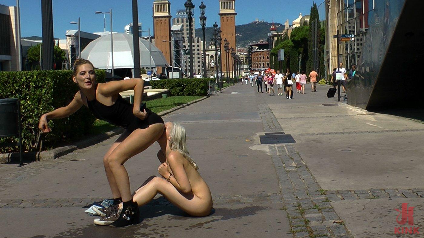 Photo number 3 from The Humiliation of Liz Rainbow - Part 1 Fitness Domination shot for Public Disgrace on Kink.com. Featuring Mona Wales, Liz Rainbow and Juan Lucho in hardcore BDSM & Fetish porn.