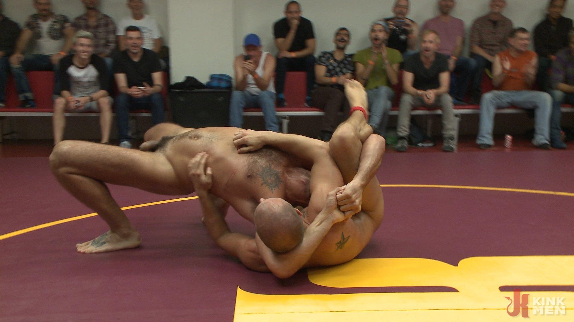 Photo number 9 from Live Tag Team Matchup: Jessie Colter & DJ vs Eli Hunter & Micah Brandt shot for Naked Kombat on Kink.com. Featuring Micah Brandt, Jessie Colter, Eli Hunter and DJ in hardcore BDSM & Fetish porn.