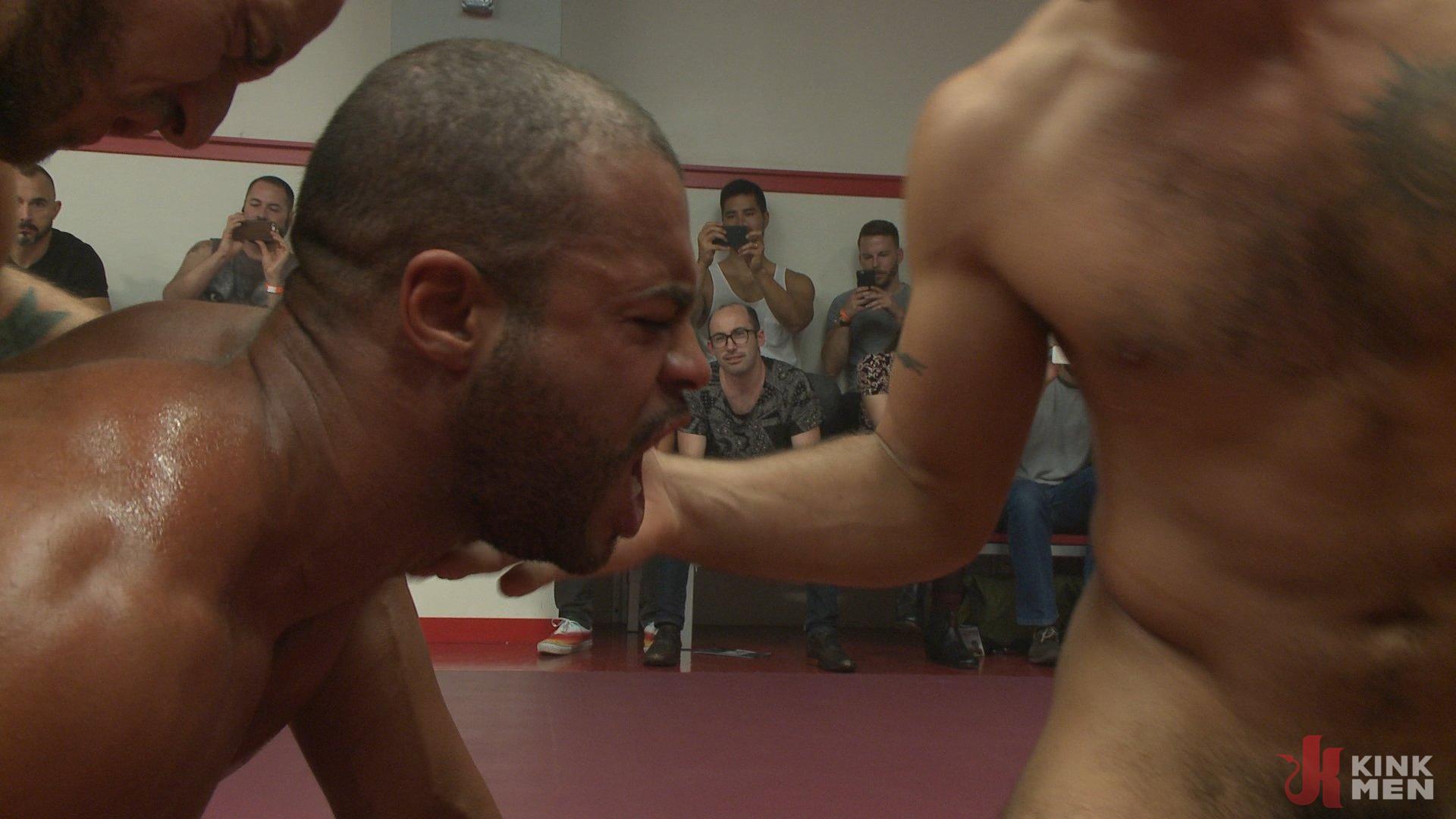 Photo number 11 from Live Tag Team Matchup: Jessie Colter & DJ vs Eli Hunter & Micah Brandt shot for Naked Kombat on Kink.com. Featuring Micah Brandt, Jessie Colter, Eli Hunter and DJ in hardcore BDSM & Fetish porn.