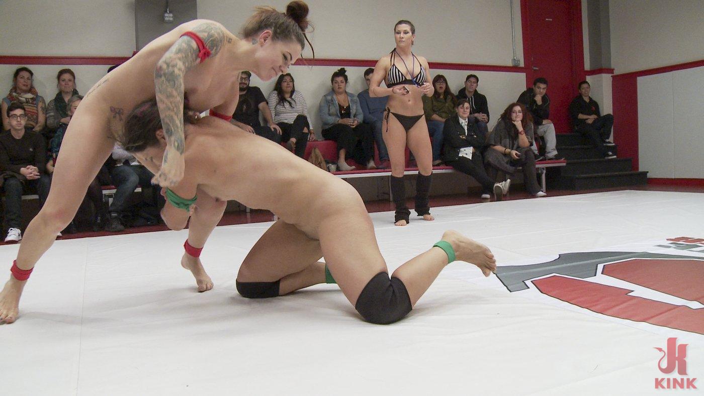 Photo number 9 from December tag Team Erotic Wrestling Match up shot for Ultimate Surrender on Kink.com. Featuring Mia Little, Karmen Karma, Jayogen and Angel Allwood in hardcore BDSM & Fetish porn.