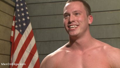 Photo number 14 from Straight Soldier Edged by His Commanding Officers shot for Men On Edge on Kink.com. Featuring Tommy Regan in hardcore BDSM & Fetish porn.