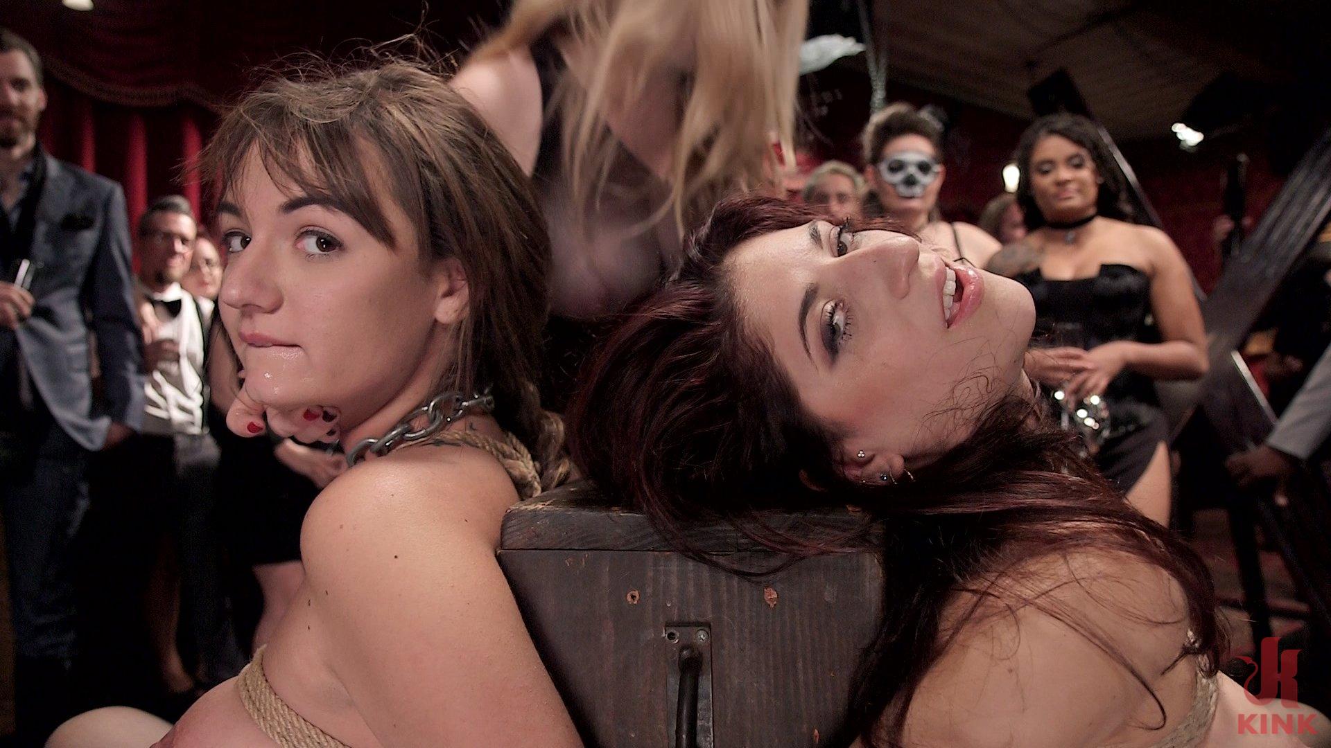 Photo number 2 from Hot Slave Girls Degraded, Fisted & Fucked shot for The Upper Floor on Kink.com. Featuring Aiden Starr, Nikki Knightly, Charlotte Cross and Bill Bailey in hardcore BDSM & Fetish porn.