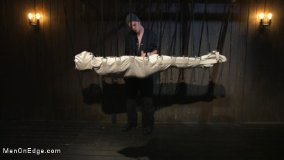 Photo number 9 from Metal Rack to Sleep Sack: Captive Boy's Thick Cock Edged Mercilessly shot for Men On Edge on Kink.com. Featuring Scotty Zee in hardcore BDSM & Fetish porn.