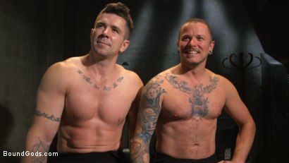 Photo number 14 from Prison Punk Scared Straight by Perverted Officer Ducati shot for Bound Gods on Kink.com. Featuring Max Cameron and Trenton Ducati in hardcore BDSM & Fetish porn.