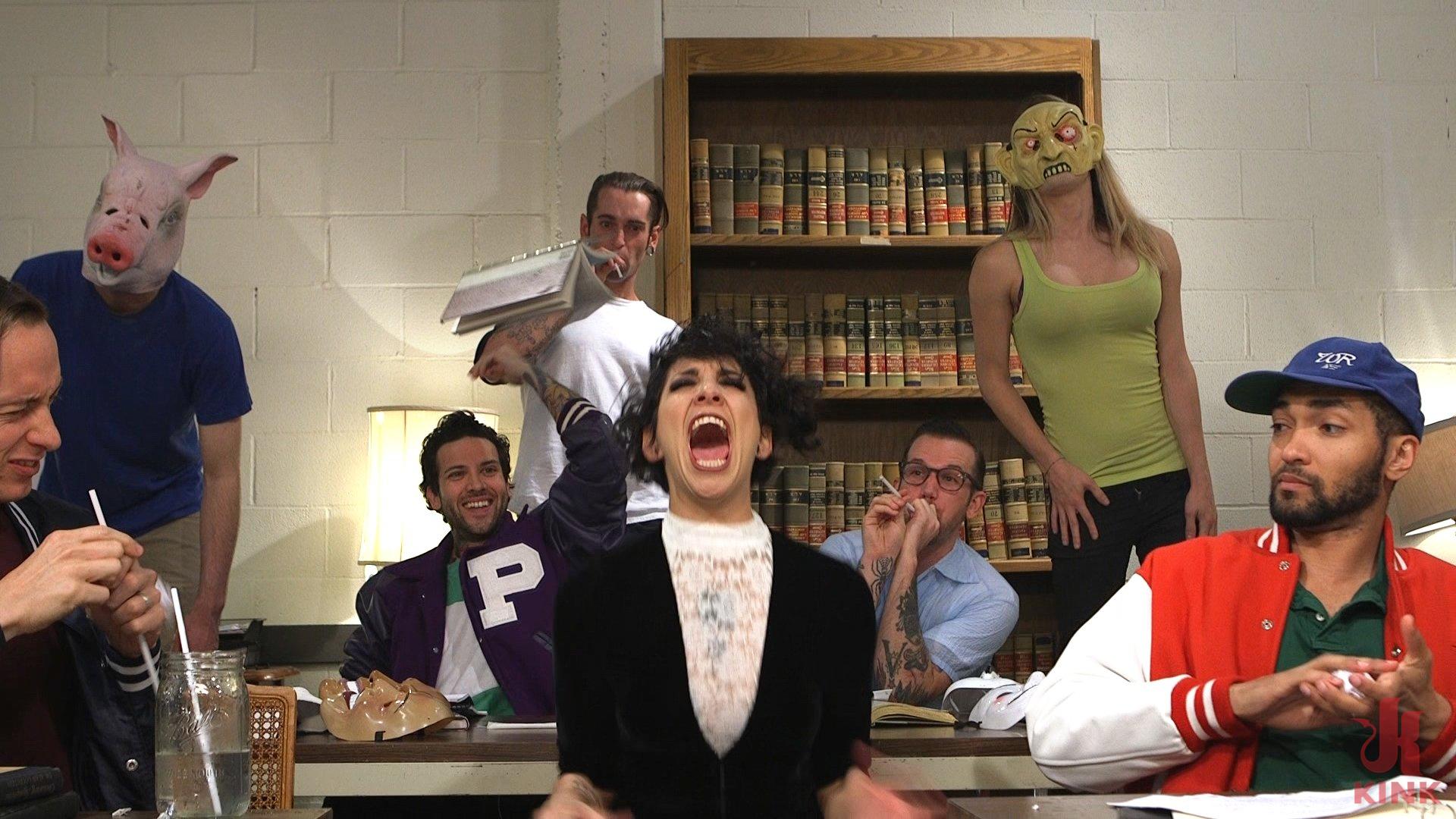 Photo number 2 from SCREAMER: Double Fucked Gangbang In Bondage And Full Suspension shot for Hardcore Gangbang on Kink.com. Featuring Bianca Stone, Will Havoc, Mickey Mod, Gage Sin, Owen Gray and Small Hands in hardcore BDSM & Fetish porn.