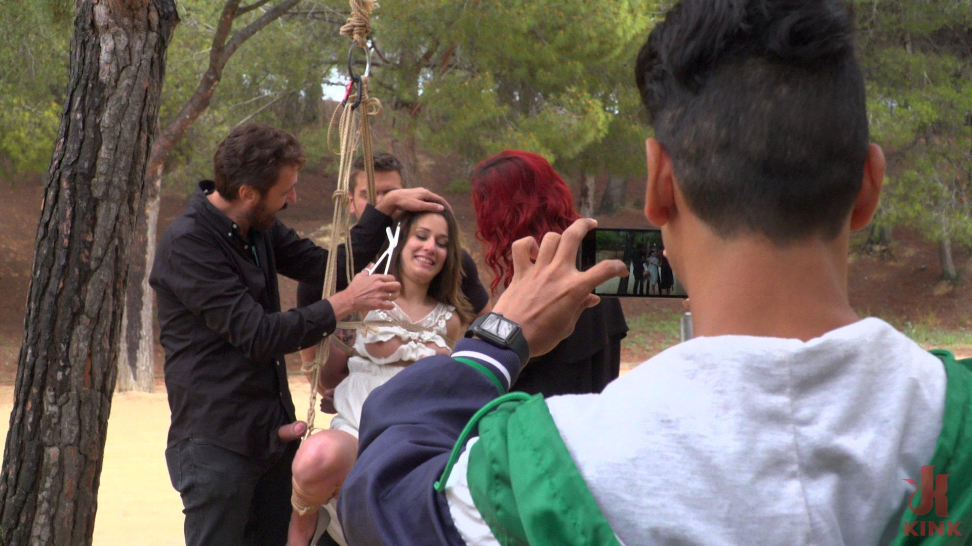 Photo number 5 from Bound Teen Alexa Nasha is Fucked Before a Chanting Crowd - Part 1 shot for Public Disgrace on Kink.com. Featuring Steve Holmes, Silvia Rubi, Juan Lucho and Alexa Nasha in hardcore BDSM & Fetish porn.