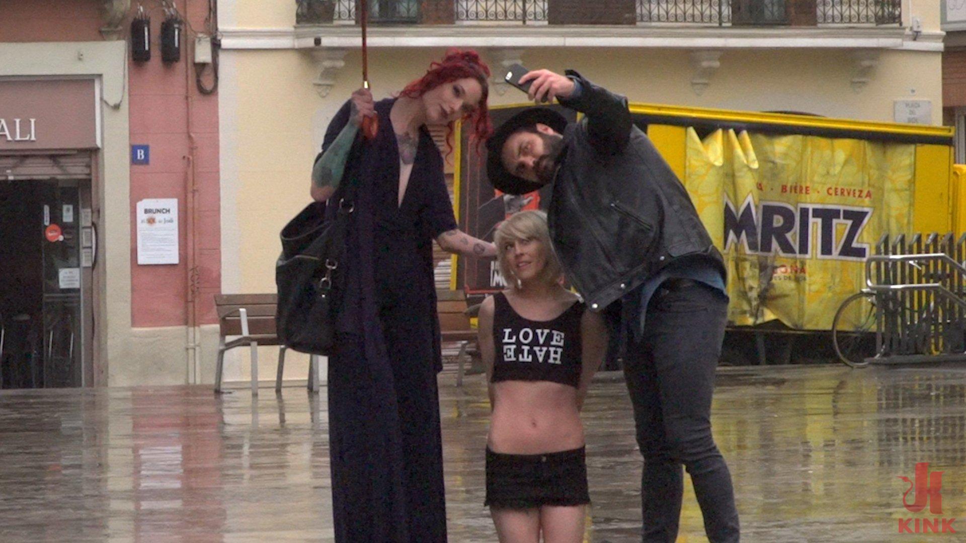 Photo number 0 from Eager Bitch Spanked And Flogged In The Rain! - Part 1 shot for Public Disgrace on Kink.com. Featuring Steve Holmes, Juan Lucho, Nora Barcelona and Silvia Rubi in hardcore BDSM & Fetish porn.