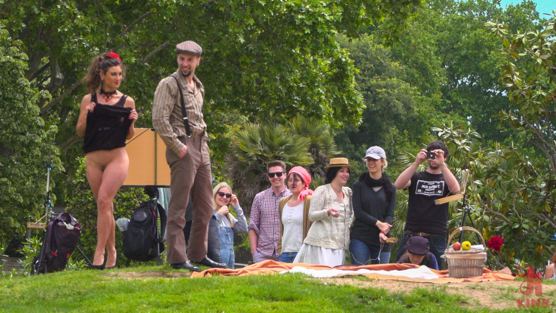 Photo number 2 from Shy Pretty Bitch Sings in Pain - Part 1 shot for Public Disgrace on Kink.com. Featuring Steve Holmes, Silvia Rubi, Pablo Ferrari and Julia Roca in hardcore BDSM & Fetish porn.