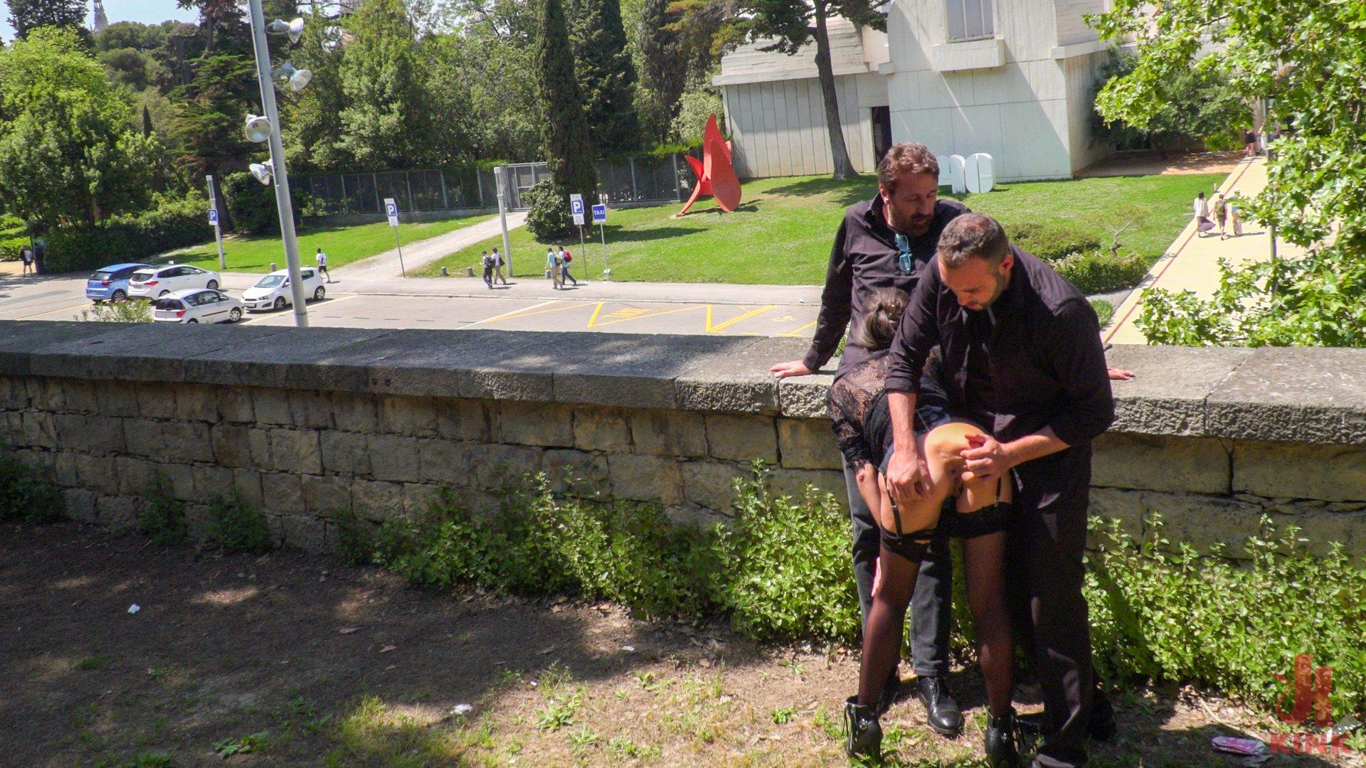 Photo number 0 from Spanish Slut Frida Sante Fucked Outdoors shot for Public Disgrace on Kink.com. Featuring Steve Holmes, Pablo Ferrari, Melody Petite and Frida Sante in hardcore BDSM & Fetish porn.