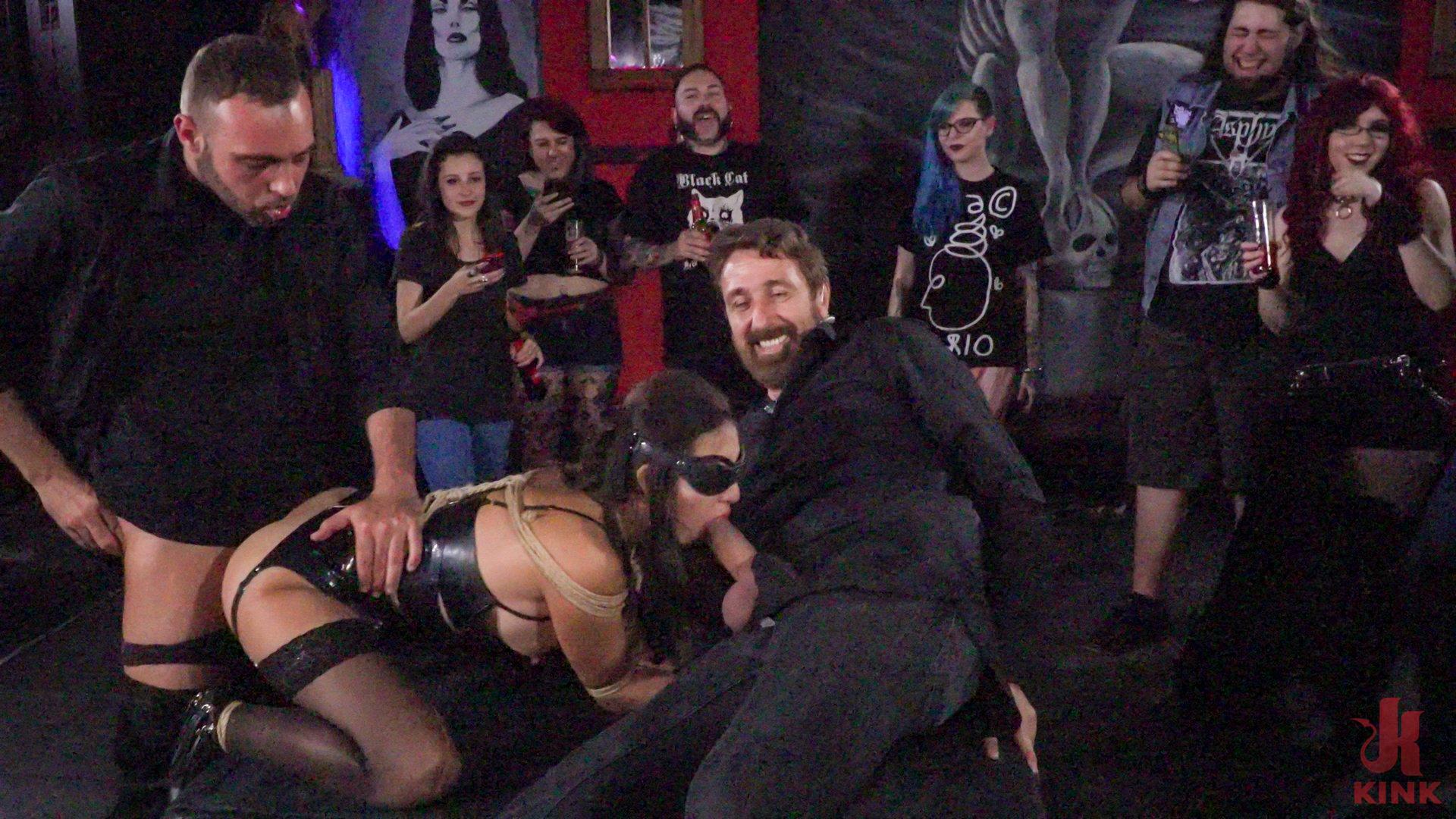 Photo number 15 from Underground Goth Club turns into a Wild Fuck Party! shot for Public Disgrace on Kink.com. Featuring Steve Holmes, Pablo Ferrari, Melody Petite and Frida Sante in hardcore BDSM & Fetish porn.