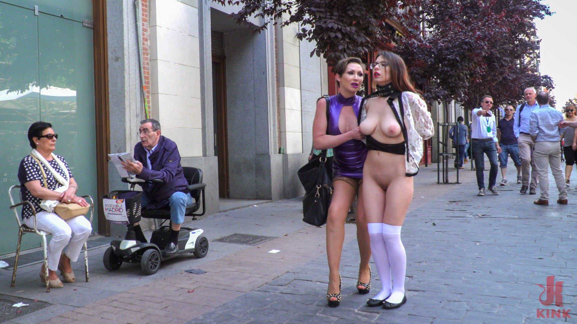 Photo number 4 from Zenda Sexy: Walk of Shame shot for Public Disgrace on Kink.com. Featuring Steve Holmes, Zenda Sexy, Yasmin Scott and Antonio Ross in hardcore BDSM & Fetish porn.