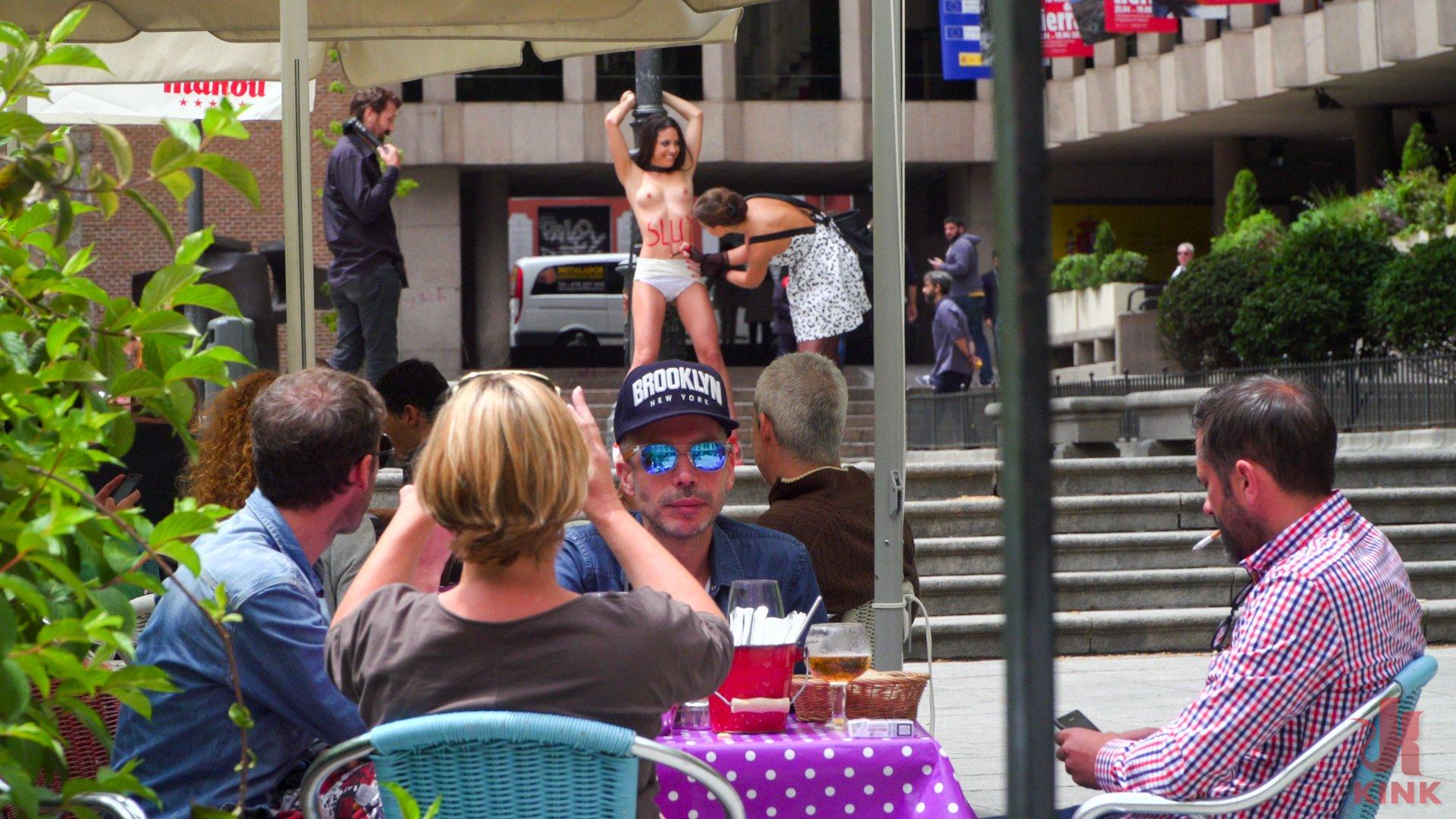 Photo number 9 from Rope Bondage Slut Loves to be Tied Up in Public shot for Public Disgrace on Kink.com. Featuring Steve Holmes, Antonio Ross, Carolina Abril and Tina Kay in hardcore BDSM & Fetish porn.