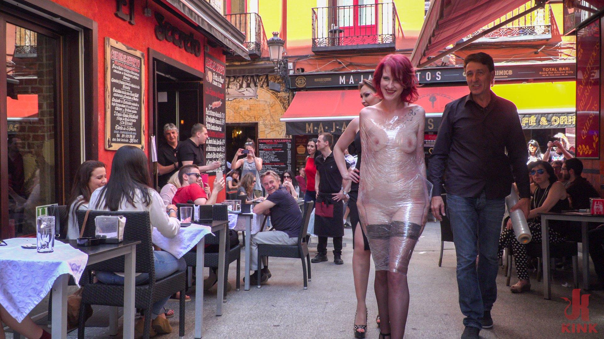 Photo number 5 from Pain Slut Rija Mae Fully Disgraced shot for Public Disgrace on Kink.com. Featuring Steve Holmes, Yasmin Scott, Kendo Ortiz and Rija Mae in hardcore BDSM & Fetish porn.