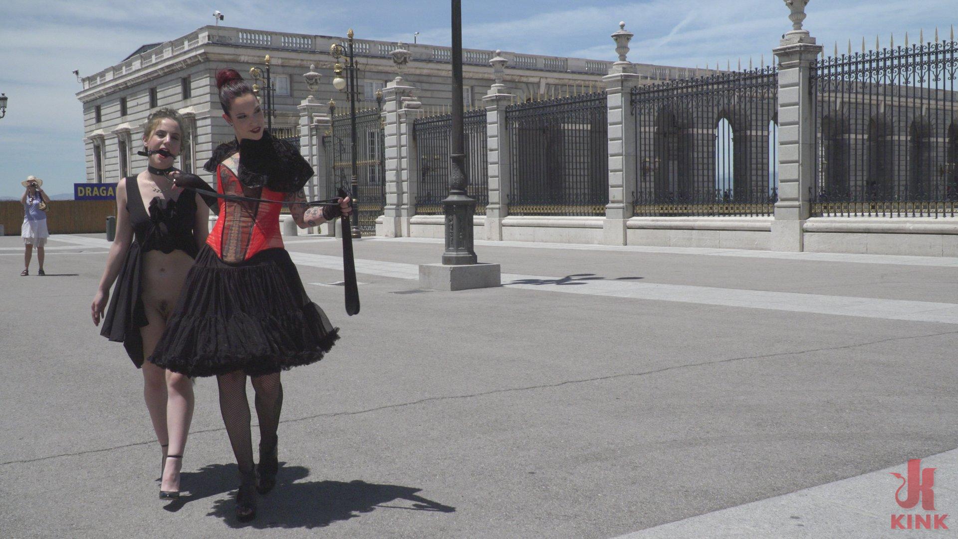 Photo number 2 from Submissive Spanish Slut shot for Public Disgrace on Kink.com. Featuring Steve Holmes, Juan Lucho, Silvia Rubi and Aragne Spicy in hardcore BDSM & Fetish porn.