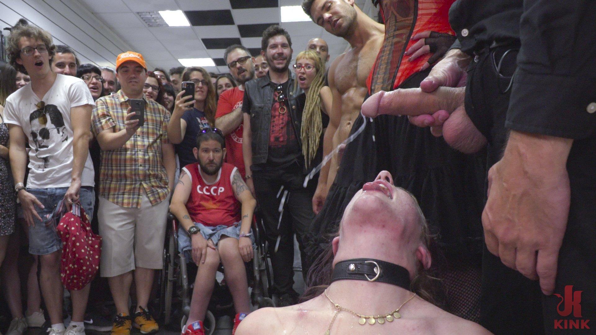 Photo number 30 from Submissive Spanish Slut shot for Public Disgrace on Kink.com. Featuring Steve Holmes, Juan Lucho, Silvia Rubi and Aragne Spicy in hardcore BDSM & Fetish porn.