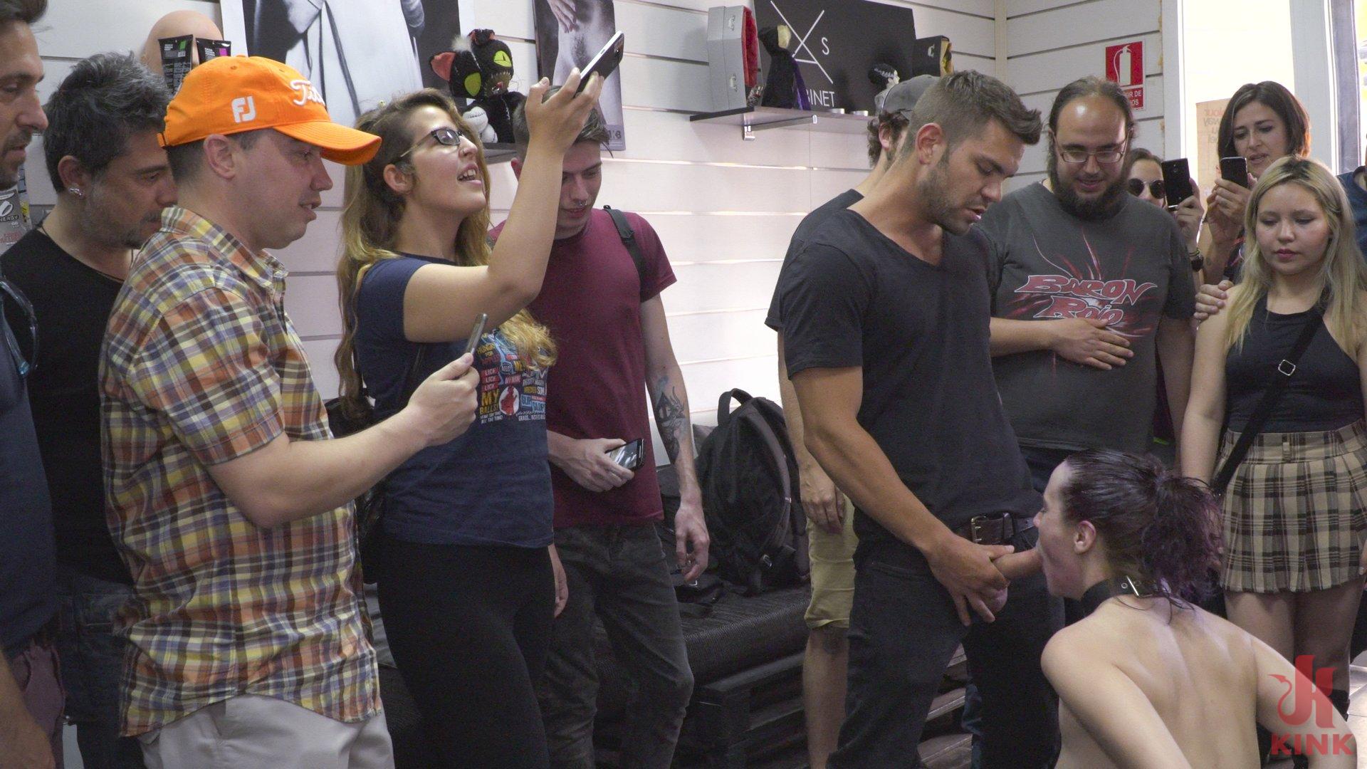 Photo number 9 from Submissive Spanish Slut shot for Public Disgrace on Kink.com. Featuring Steve Holmes, Juan Lucho, Silvia Rubi and Aragne Spicy in hardcore BDSM & Fetish porn.