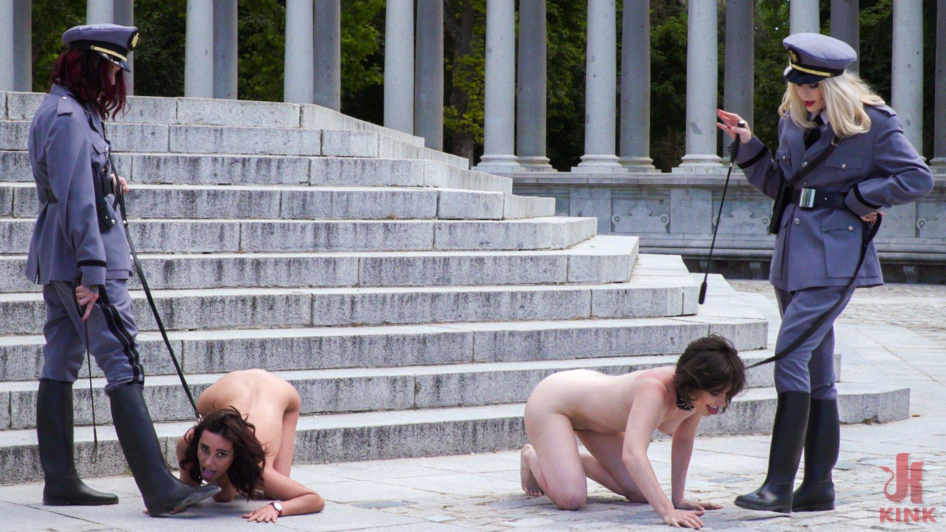 Photo number 3 from Pet Bitches Disgraced on Public Walk shot for Public Disgrace on Kink.com. Featuring Steve Holmes, Juan Lucho, Silvia Rubi, Lilith Optima, Ichi the Lorean and Natalia Ruso in hardcore BDSM & Fetish porn.