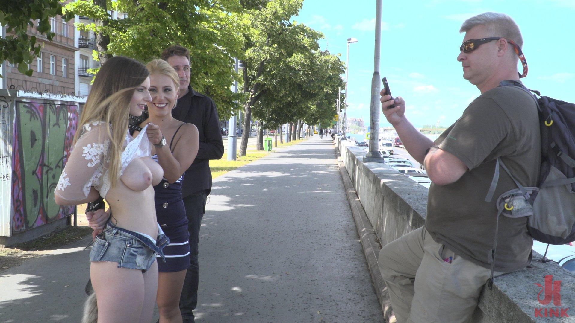 Photo number 4 from All Natural Busty Brunette Anal Slut First Time DP on Public Disgrace! shot for Public Disgrace on Kink.com. Featuring Steve Holmes, Antonio Ross, Nikki Thorne and Stella Cox in hardcore BDSM & Fetish porn.