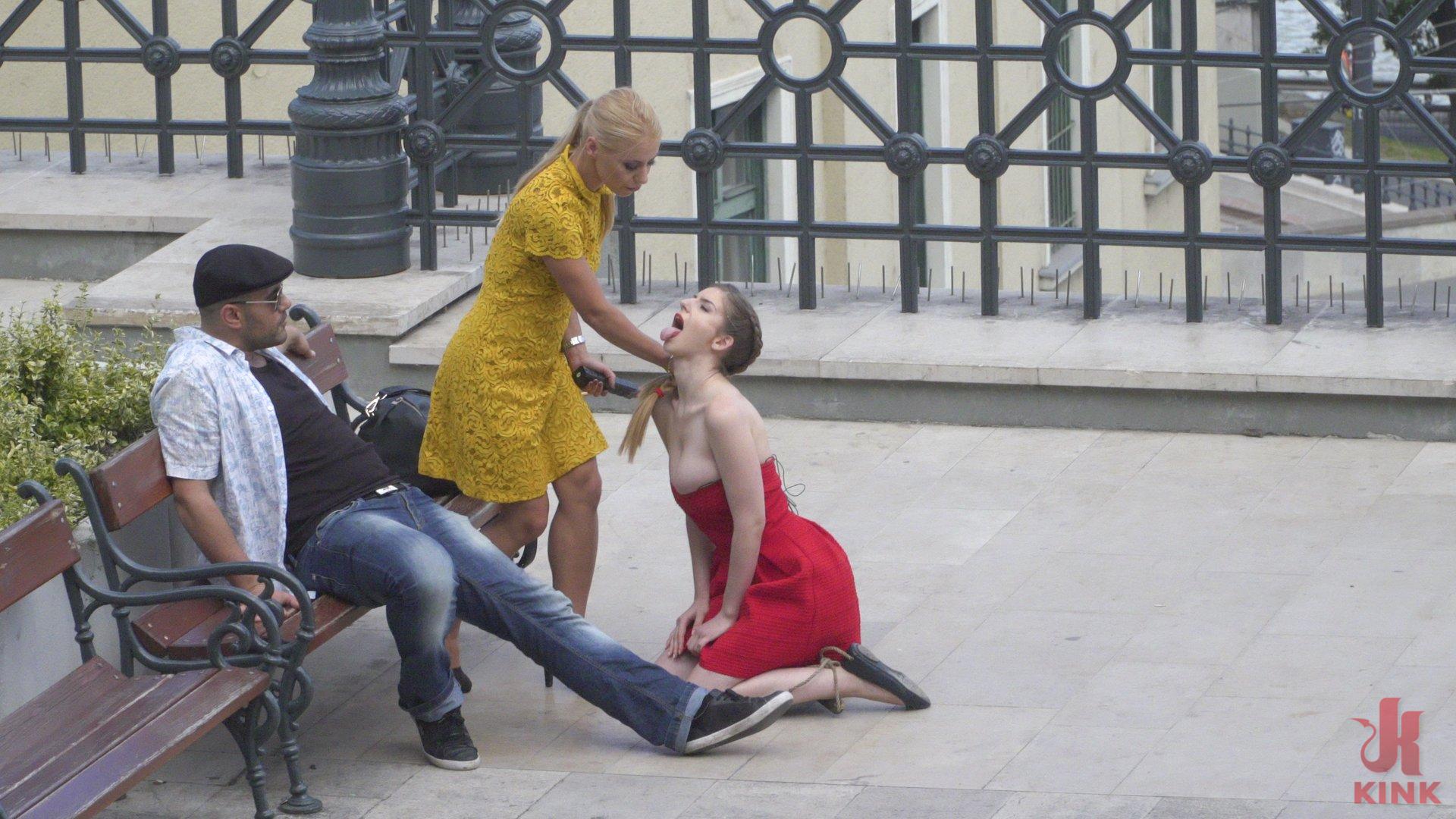 Photo number 2 from Busty Stella Cox Loves Getting Fucked In Public shot for Public Disgrace on Kink.com. Featuring Steve Holmes, Stella Cox, Nikki Thorne and Antonio Ross in hardcore BDSM & Fetish porn.