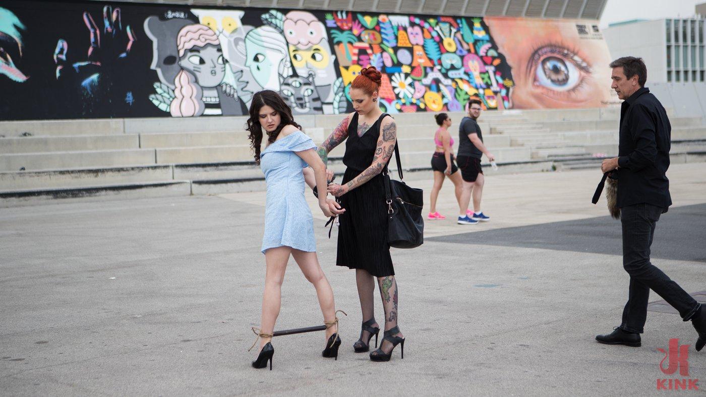 Photo number 0 from Young Whore Francesca DiCaprio Shamed, Tied-Up, and Fucked in Public! shot for Public Disgrace on Kink.com. Featuring Steve Holmes, Francesca DiCaprio, Max Cortes and Silvia Rubi in hardcore BDSM & Fetish porn.