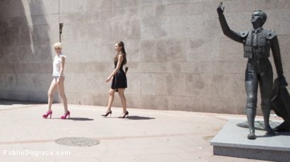 Photo number 4 from Petite Whore Molly Saint Rose Fucked and Humiliated in Public Plaza!! shot for Public Disgrace on Kink.com. Featuring Steve Holmes, Antonio Ross, Tina Kay and Molly Saint Rose in hardcore BDSM & Fetish porn.