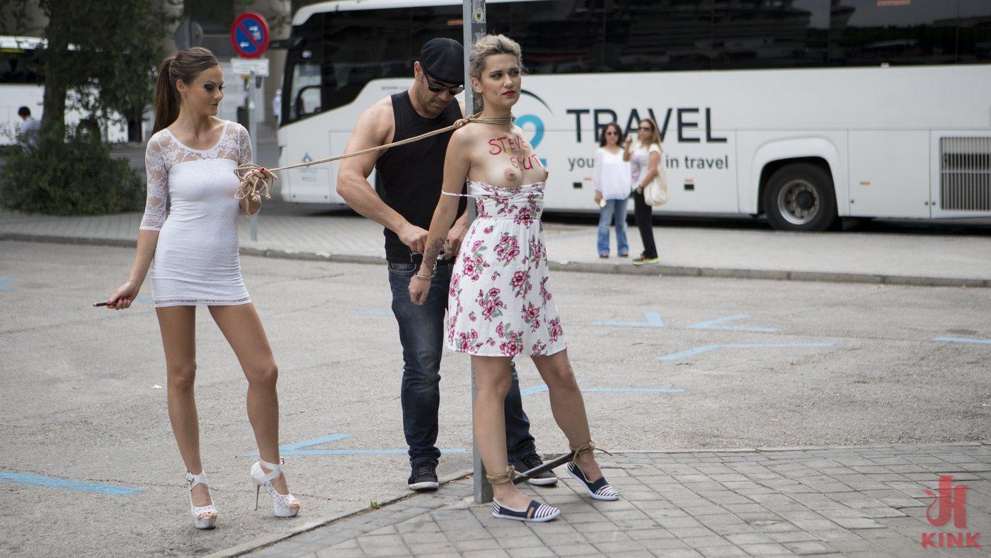 Photo number 0 from Attention Whore Yunno X Humilated, Punished, and Gang Fucked in Public shot for Public Disgrace on Kink.com. Featuring Steve Holmes, Antonio Ross, Tina Kay and Yunno X in hardcore BDSM & Fetish porn.