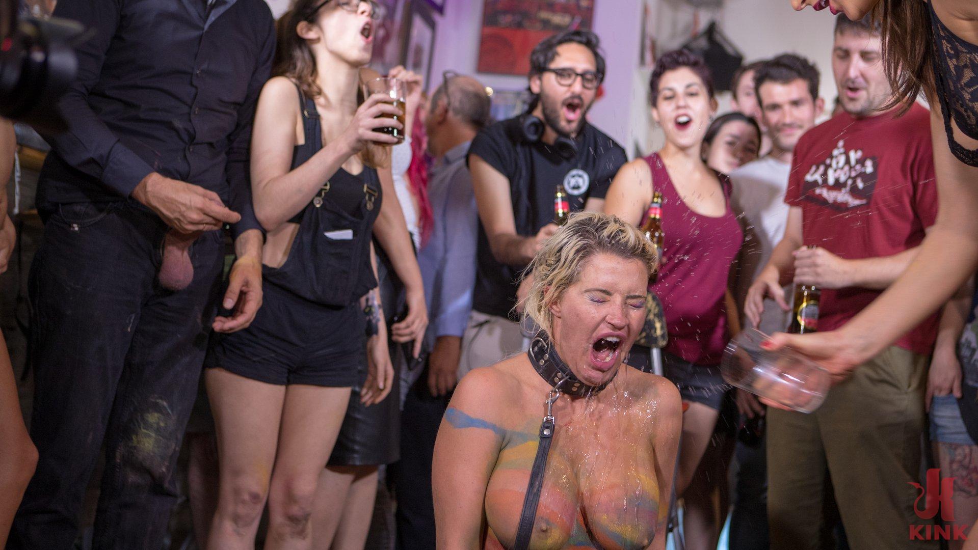 Photo number 16 from Busty Blonde Sienna Day Disgraced Fully Nude on Dirty Public Streets shot for Public Disgrace on Kink.com. Featuring Steve Holmes, Tina Kay and Sienna Day in hardcore BDSM & Fetish porn.