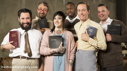 Photo number 20 from Reformed Living: The Mormon Way shot for Hardcore Gangbang on Kink.com. Featuring Jon Jon, Owen Gray, Tommy Pistol, Will Havoc, Steve Holmes and Nikki Hearts in hardcore BDSM & Fetish porn.