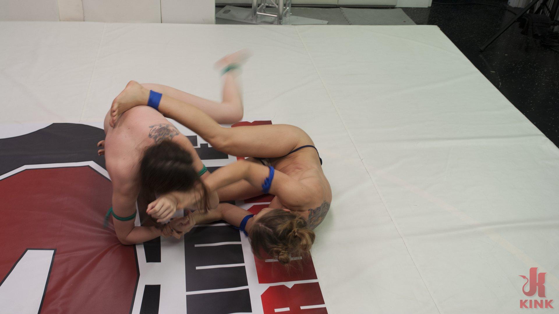 Photo number 0 from Young, Natural Rookie put it all on the line in competitive wrestling shot for Ultimate Surrender on Kink.com. Featuring Cheyenne Jewel and Bobbi Dylan in hardcore BDSM & Fetish porn.