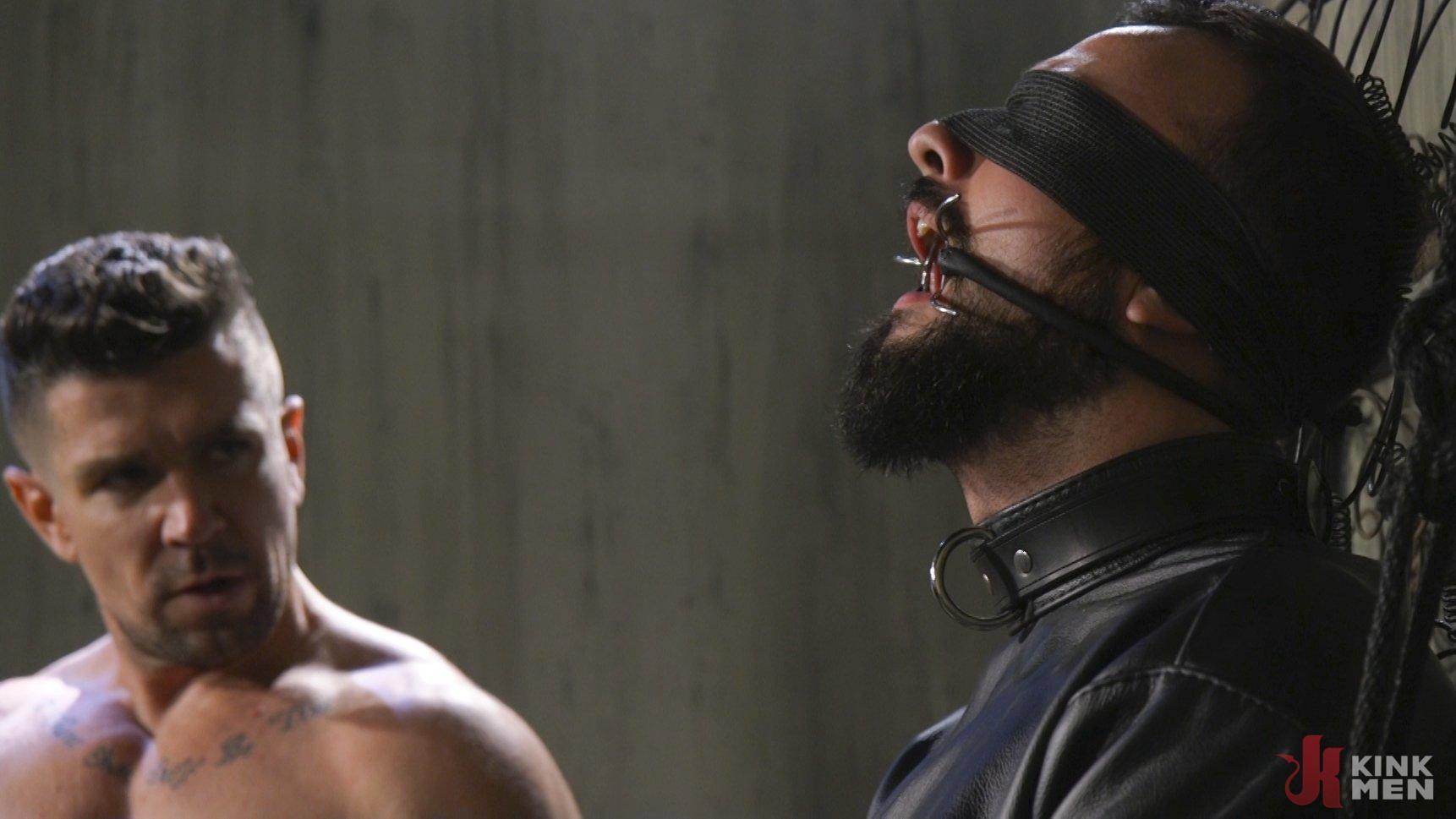 Photo number 20 from Leather God Trenton Ducati Dominates & Destroys Straight Stud shot for Bound Gods on Kink.com. Featuring Trenton Ducati and Mason Lear in hardcore BDSM & Fetish porn.