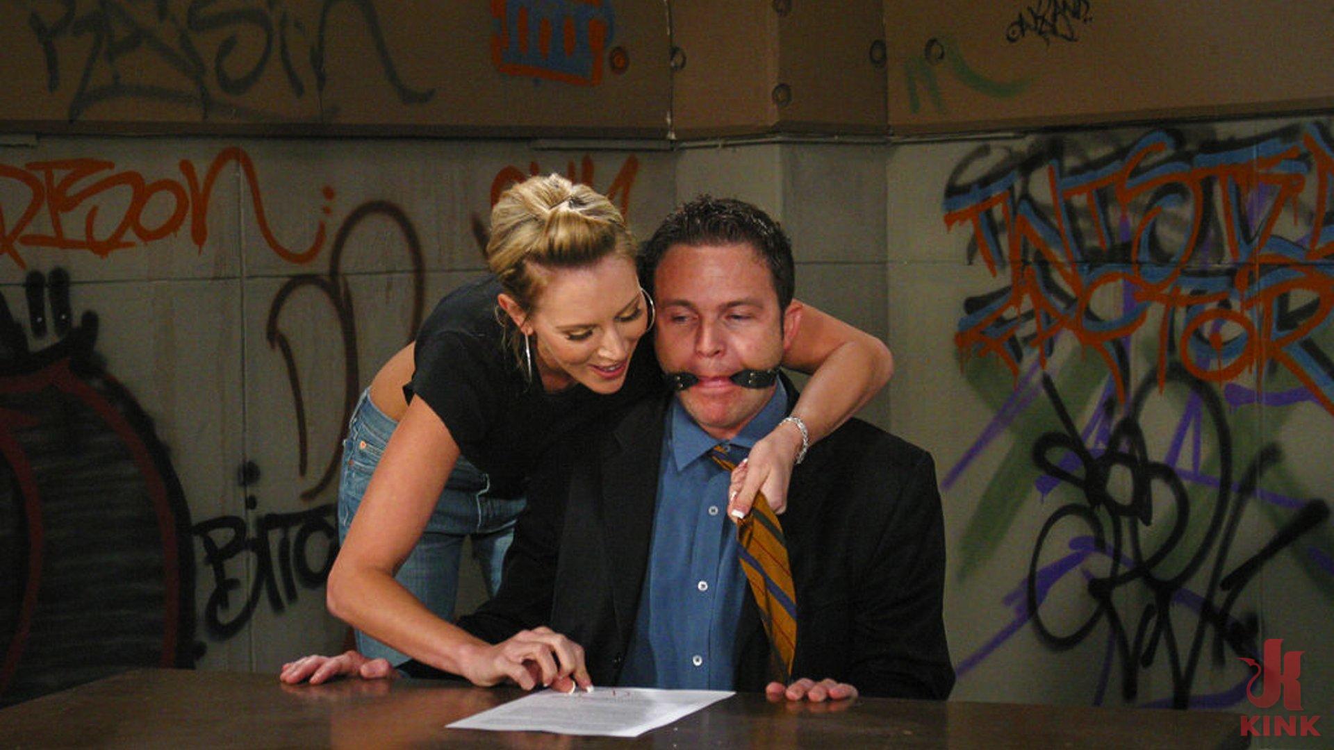 Photo number 2 from FemDomme Audrey Leigh Gives Dick Richards Low Grades shot for Captive Male on Kink.com. Featuring Audrey Leigh and Dick Richards in hardcore BDSM & Fetish porn.