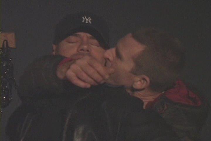 Photo number 4 from Alley Pigs in Bondage: A Cage, A Cross and Upside Down Suspension shot for Bound And Gagged on Kink.com. Featuring Peter Sparrow, Shane Stevens and Mike Stone in hardcore BDSM & Fetish porn.