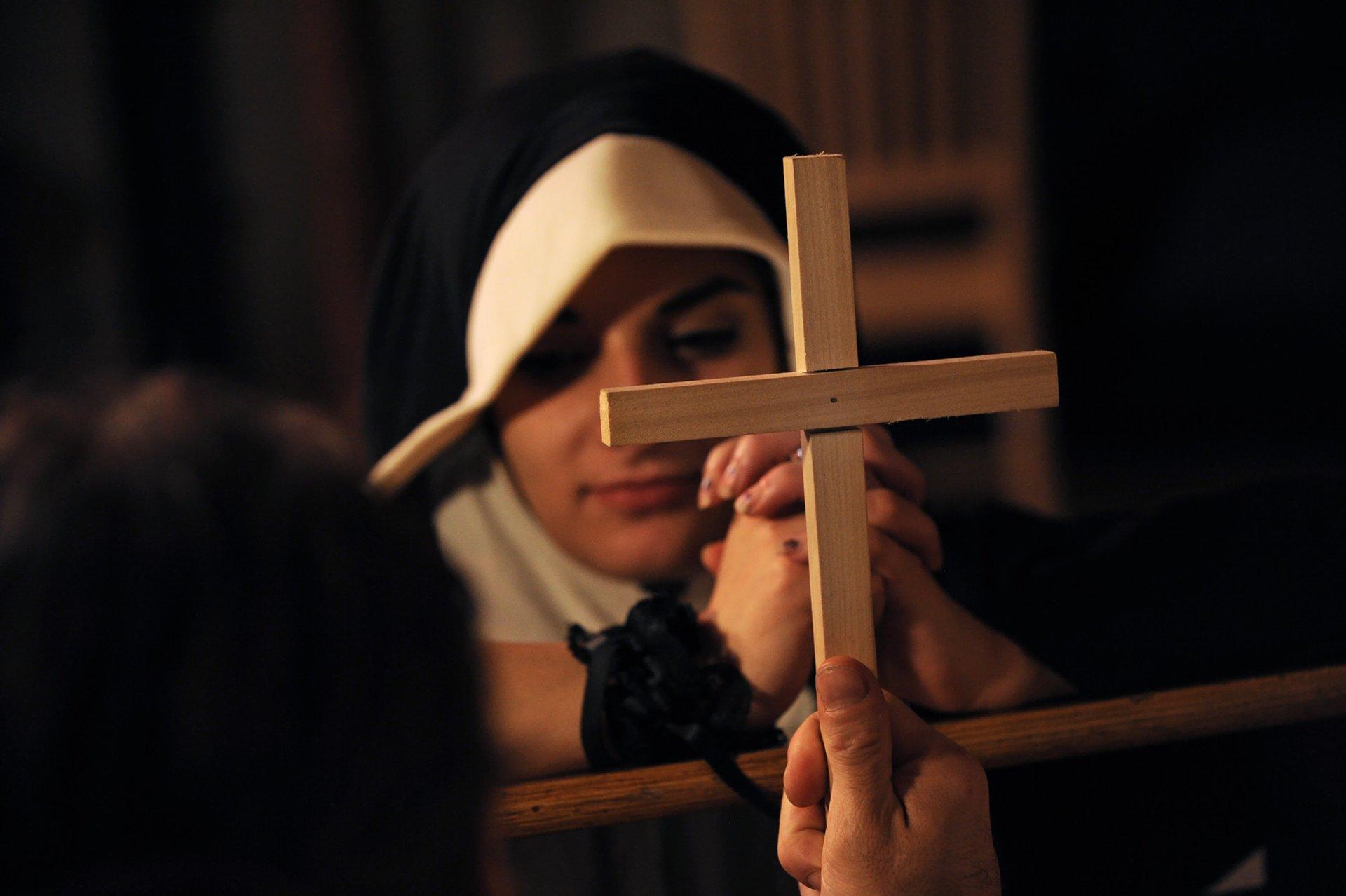 Photo number 8 from Bless Me Father, For I Have Sinned shot for Wasteland on Kink.com. Featuring Shadrack Stargazer and Violet Sky in hardcore BDSM & Fetish porn.