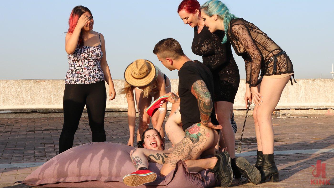 Photo number 18 from Spooky Submissive Slut Charlotte Sartre Gets Boned in a Graveyard! shot for Public Disgrace on Kink.com. Featuring Juan Lucho, Mz Berlin, Charlotte Sartre, Liz Rainbow and Mona Wales in hardcore BDSM & Fetish porn.