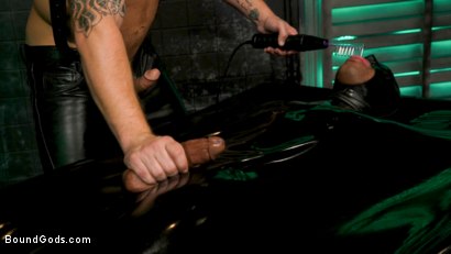 Photo number 9 from The Suffering of Buck Wright shot for Bound Gods on Kink.com. Featuring Riley Mitchell and Buck Wright in hardcore BDSM & Fetish porn.