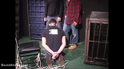 Photo number 13 from Mario's Boy: Now Get Loose..or Else shot for Bound And Gagged on Kink.com. Featuring Sean Patrick, Doug Jeffries and Mario Ortiz in hardcore BDSM & Fetish porn.