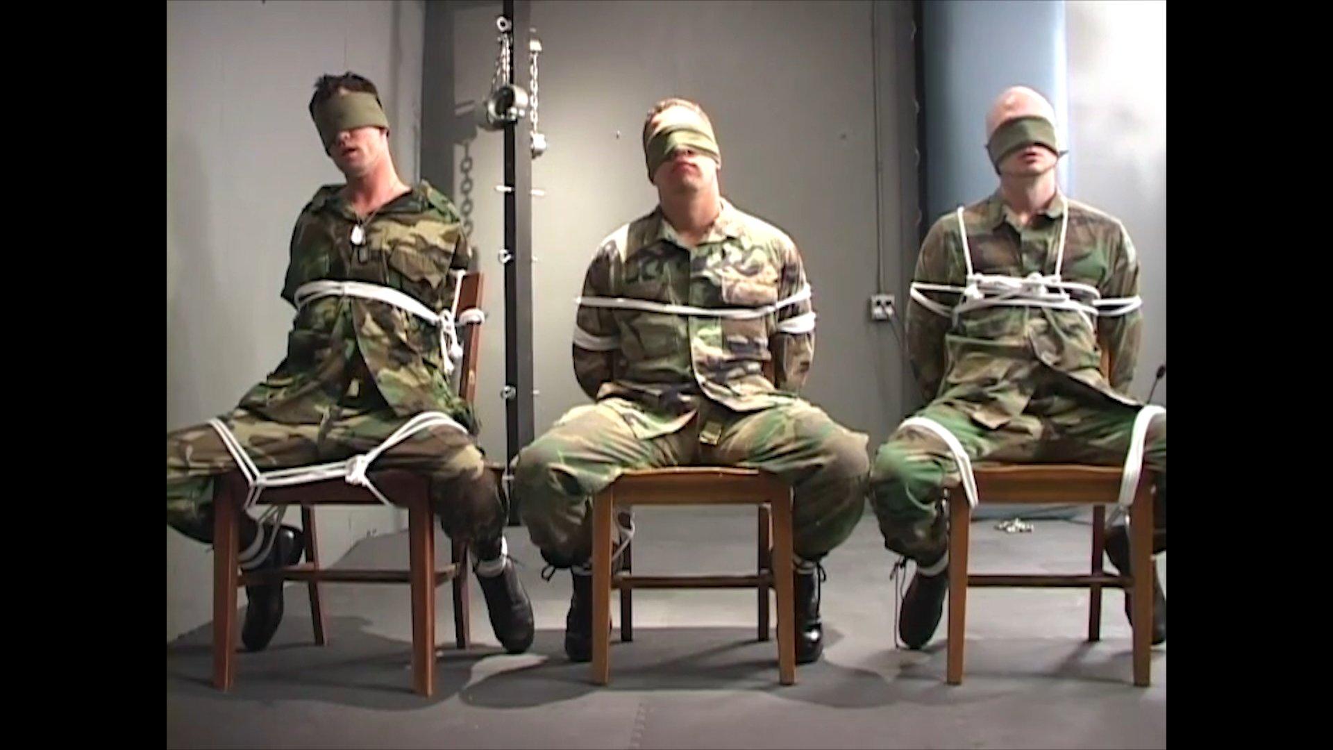 Photo number 2 from Soldiers in the Dungeon: Basic Training shot for Bound And Gagged on Kink.com. Featuring Michael Brandon, Jack Tufts, Leonardo Schiavino and Cameron Knight in hardcore BDSM & Fetish porn.
