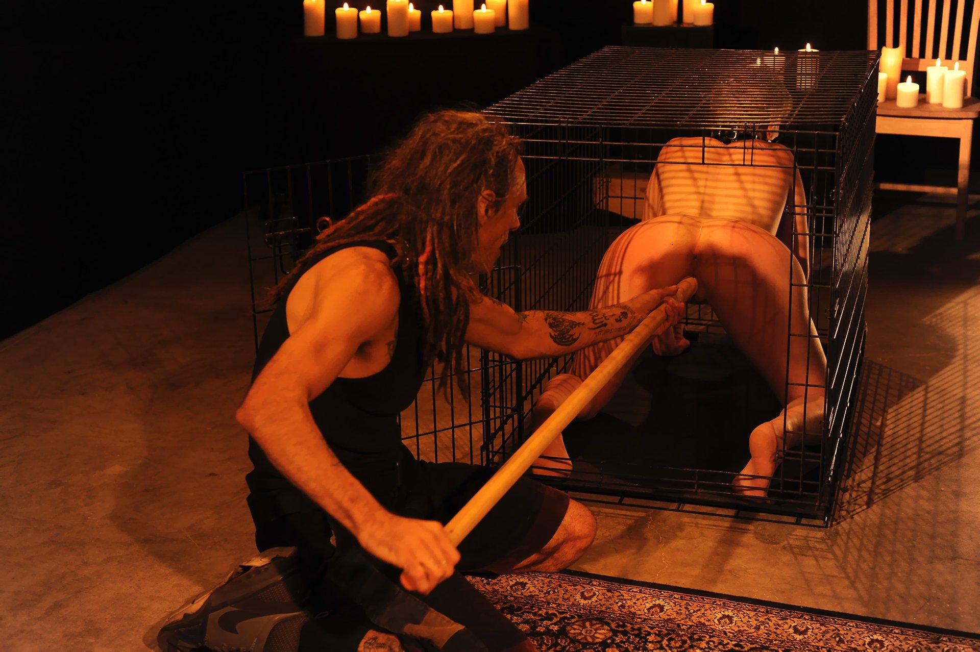 Photo number 5 from Kat in a Cage shot for Wasteland on Kink.com. Featuring Leila Hazlett and Shadrack Stargazer in hardcore BDSM & Fetish porn.