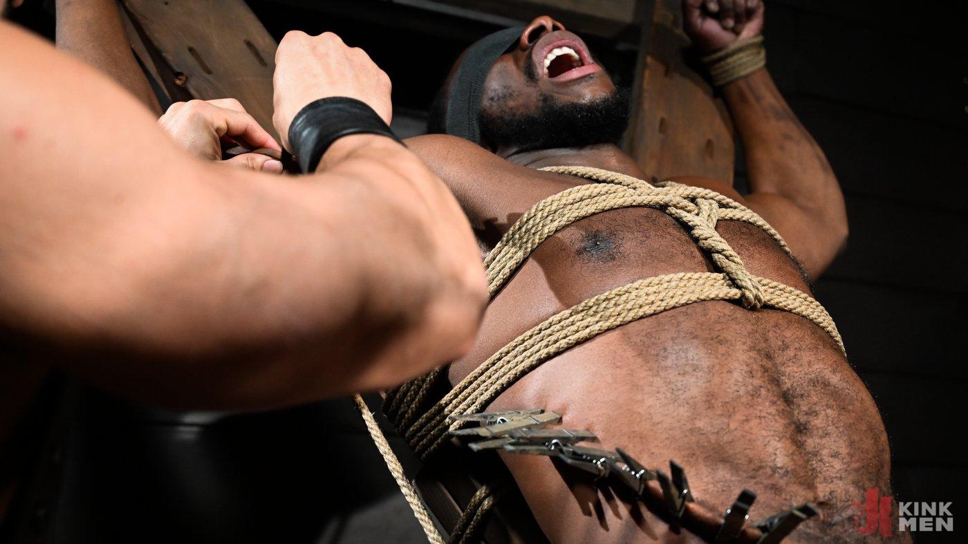 Photo number 3 from Fresh Muscle: Leather Clad Arad Winwin Punishes Newcomer Parker Payne shot for Bound Gods on Kink.com. Featuring Arad Winwin and Parker Payne in hardcore BDSM & Fetish porn.