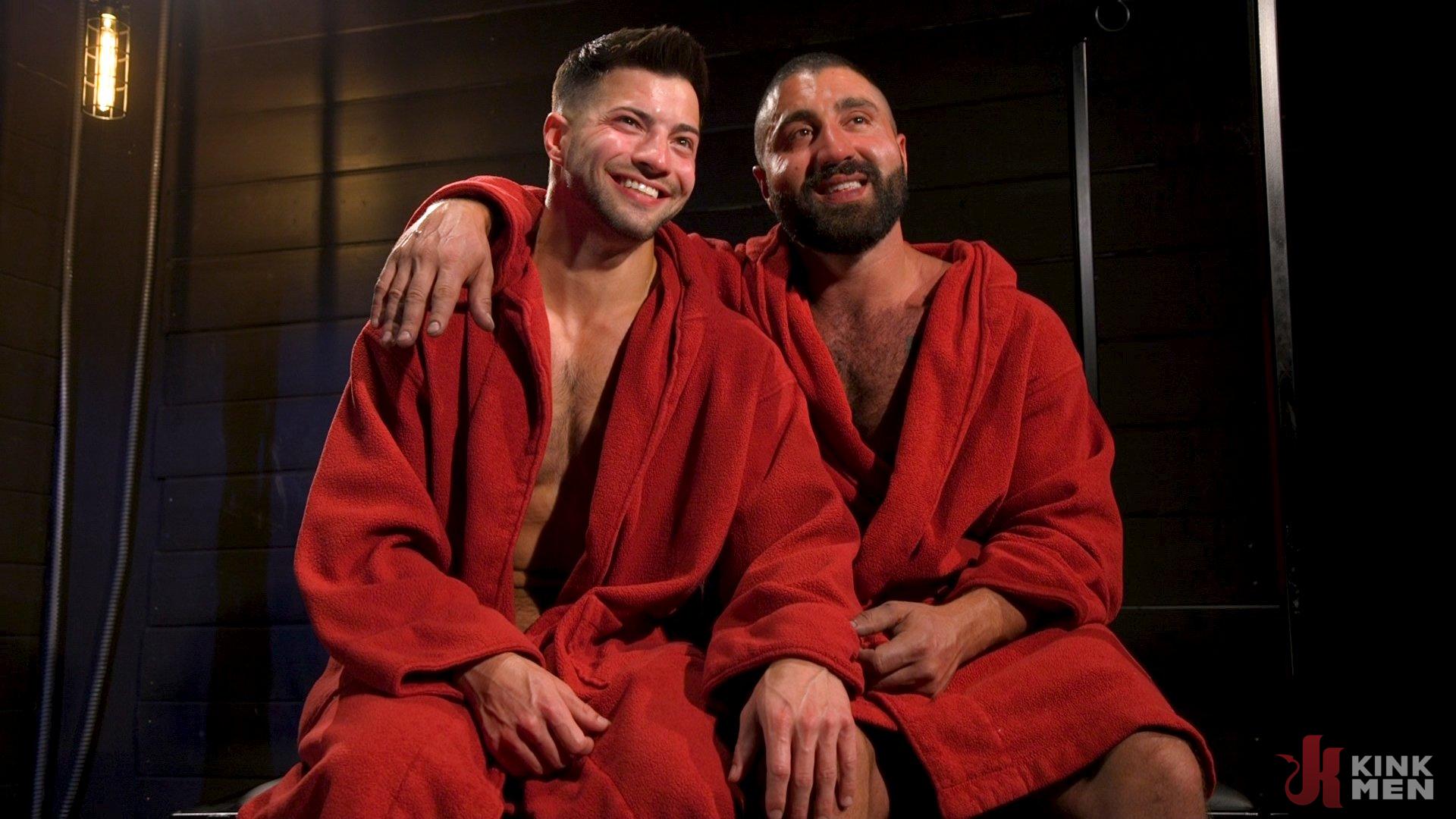 Photo number 20 from My God Sharok: Casey Everett Worships New Leather-Clad Master shot for Bound Gods on Kink.com. Featuring Casey Everett and Sharok in hardcore BDSM & Fetish porn.