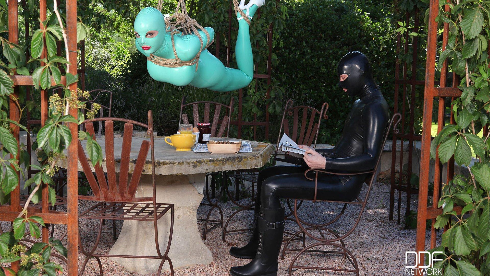 Photo number 1 from Suspended Penetration shot for DDF Network on Kink.com. Featuring Kristien and Latex Lucy in hardcore BDSM & Fetish porn.