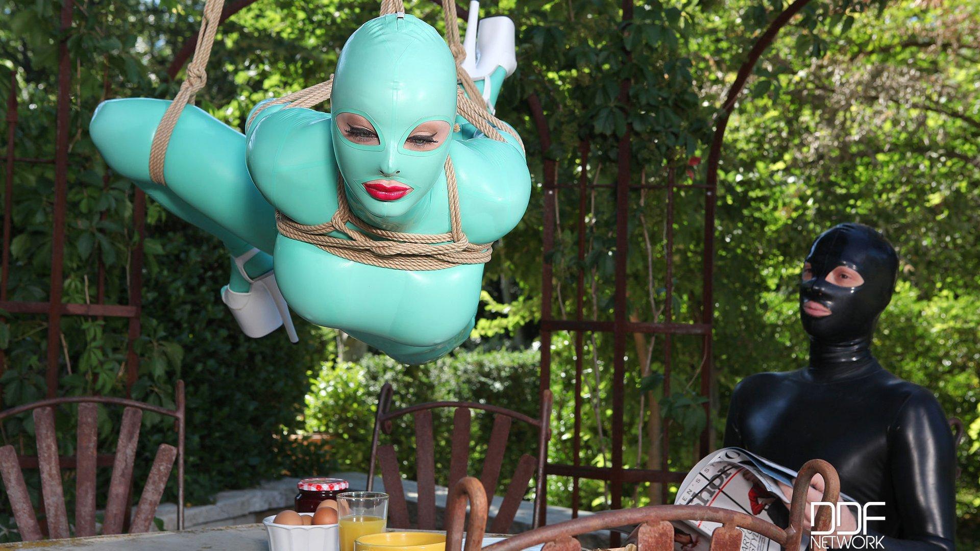 Photo number 2 from Suspended Penetration shot for DDF Network on Kink.com. Featuring Kristien and Latex Lucy in hardcore BDSM & Fetish porn.