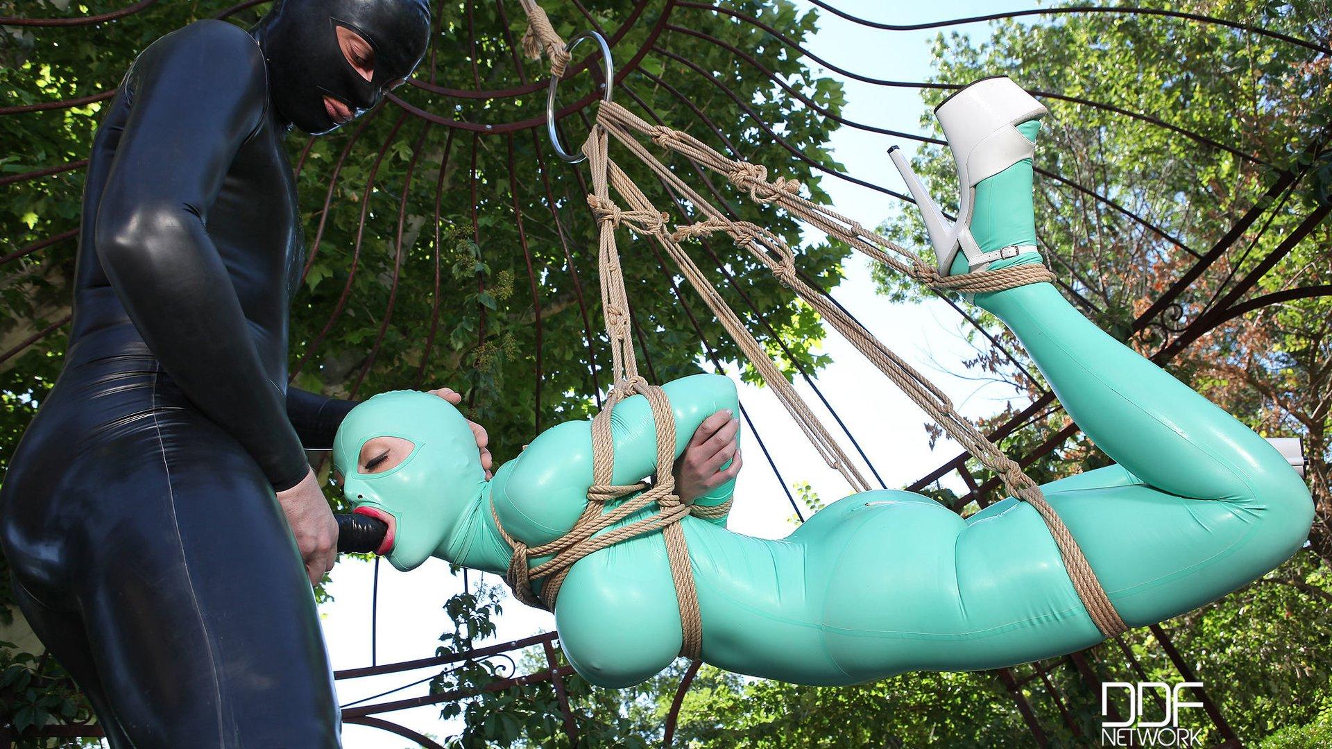 Photo number 23 from Suspended Penetration shot for DDF Network on Kink.com. Featuring Kristien and Latex Lucy in hardcore BDSM & Fetish porn.